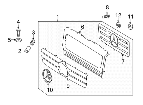 2012 Mercedes-Benz G550 Grille & Components