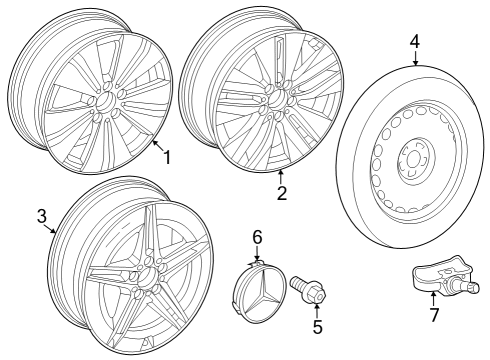 2022 Mercedes-Benz EQB 350 Wheels Diagram 1
