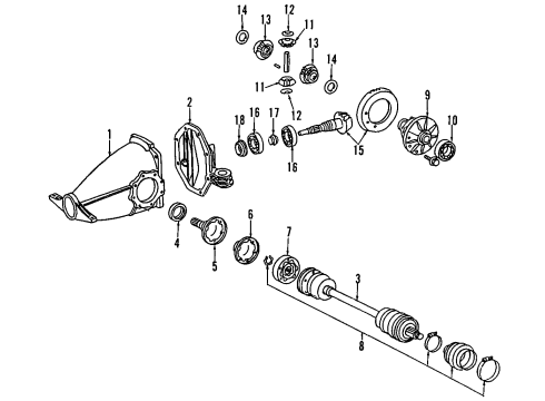 Center Bearing Diagram for 126-410-01-81