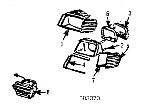 Headlamp Assembly Diagram for 126-820-66-61