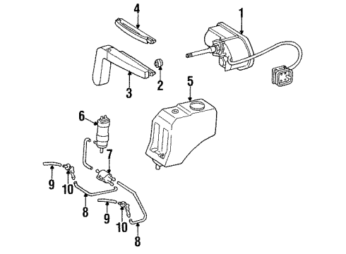 1987 Mercedes-Benz 260E Wiper & Washer Components