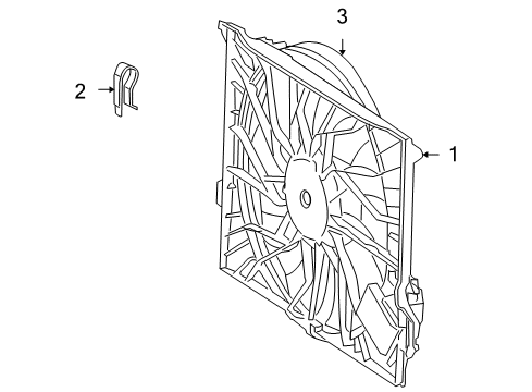 2009 Mercedes-Benz S550 Cooling System, Radiator, Water Pump, Cooling Fan Diagram 1