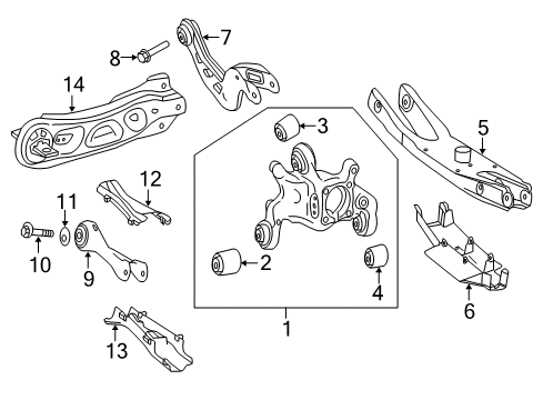 2014 Mercedes-Benz CLA45 AMG Rear Suspension, Control Arm Diagram 3
