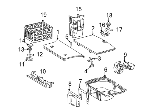 2002 Mercedes-Benz C320 Interior Trim - Rear Body Diagram 2