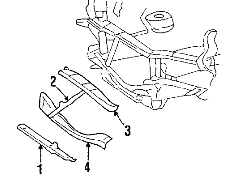 1984 Mercedes-Benz 500SEC Radiator Support