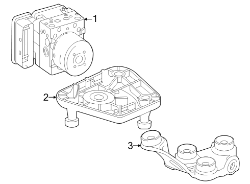 2023 Mercedes-Benz GLC300 ABS Components Diagram 1
