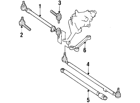 1995 Mercedes-Benz E320 Steering Gear & Linkage Diagram 1