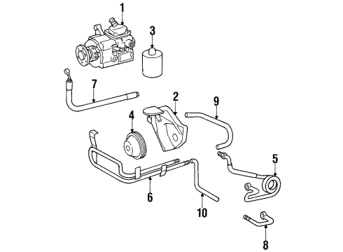 Upper Return Hose Diagram for 124-466-32-81