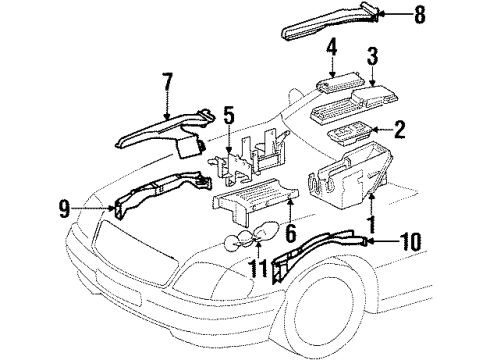 1997 Mercedes-Benz SL320 Electrical Components Diagram 2