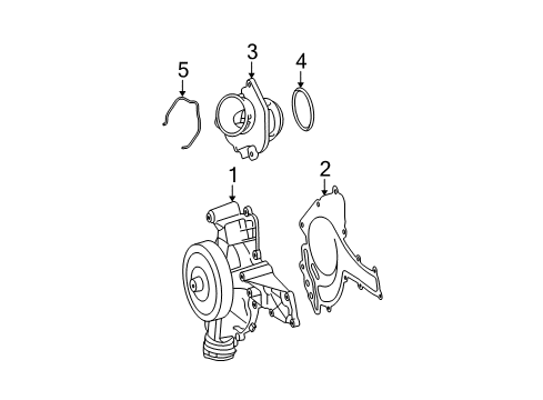 2007 Mercedes-Benz E550 Water Pump