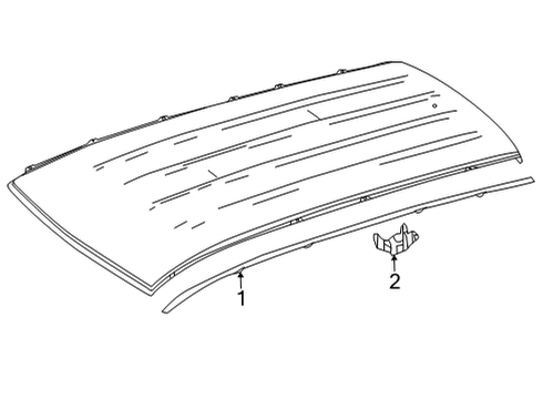 2020 Mercedes-Benz GLC63 AMG Exterior Trim - Roof Diagram 3