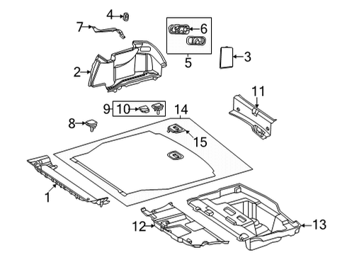 2022 Mercedes-Benz C300 Interior Trim - Rear Body Diagram 4