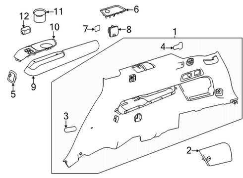 2022 Mercedes-Benz GLS63 AMG Interior Trim - Rear Body Diagram 2
