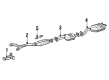 Diagram for 1992 Mercedes-Benz 400SE Muffler - 140-490-03-15