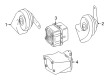 Diagram for 2017 Mercedes-Benz GLE63 AMG S Horn - 000-542-41-04