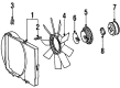 Diagram for 1994 Mercedes-Benz S600 Cooling Fan Assembly - 120-205-05-06
