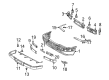 Diagram for 1999 Mercedes-Benz E430 Bumper - WA-210-885-01-25
