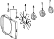 Diagram for 1999 Mercedes-Benz CL500 Cooling Fan Shroud - 140-500-02-55