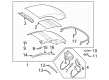 Diagram for Mercedes-Benz SL63 AMG Sunroof Motor - 232-906-66-00