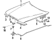 Diagram for Mercedes-Benz 260E Hood Hinge - 124-880-01-28
