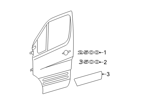 Mercedes-Benz 906-694-27-00-9678 TRIM STRIP Mercedes-Benz 906-694-27-00-9678 TRIM STRIP