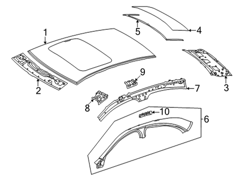 Mercedes-Benz 206-650-31-00-64 SEAL KIT, PANELING, ROOF