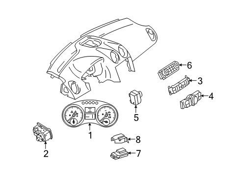 Mercedes-Benz 164-905-10-00-9174 Hazard Switch 164-905-10-00-9174 Mercedes-Benz Hazard Switch