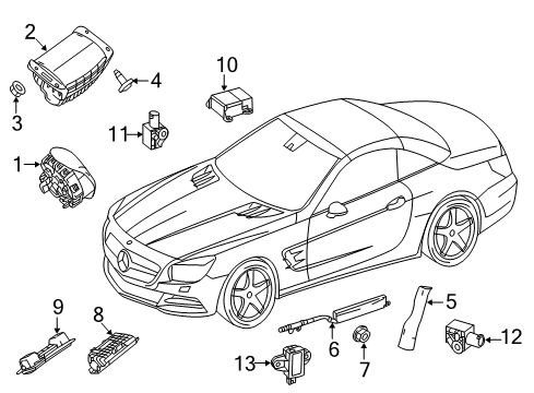 Mercedes-Benz 000-860-63-03-7N42 DRIVER'S AIRBAG 000-860-63-03-7N42 Mercedes-Benz DRIVER'S AIRBAG