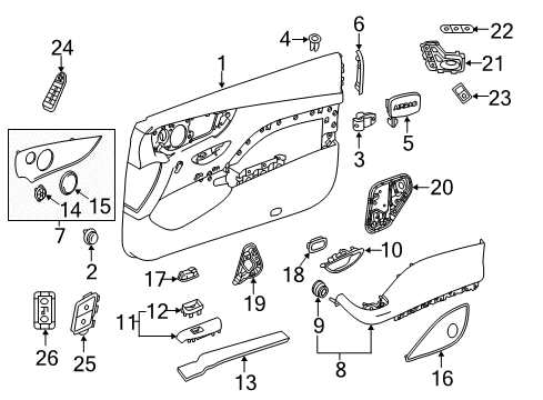 Mercedes-Benz 222-905-50-11-64-5F24 SWITCH BLOCK Mercedes-Benz 222-905-50-11-64-5F24 SWITCH BLOCK
