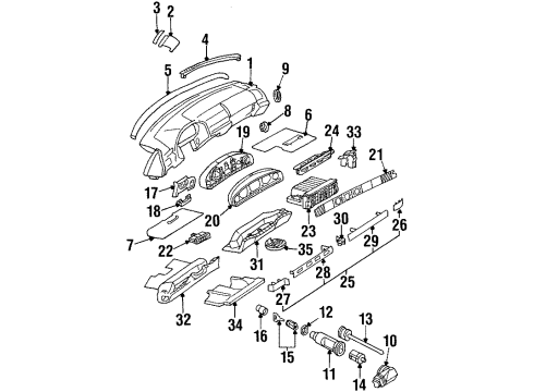 Mercedes-Benz 140-680-85-87-9A83 Instrument Panel Mercedes-Benz 140-680-85-87-9A83 Instrument Panel