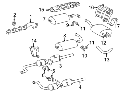 Mercedes-Benz 463-490-84-19 Front Pipe 463-490-84-19 Mercedes-Benz Front Pipe