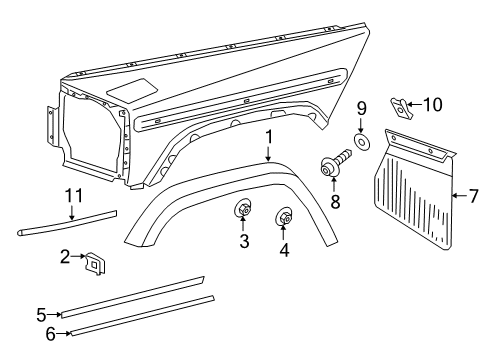 463-882-05-00 Mercedes-Benz Wheel Flare Seal