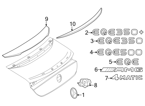 000-991-82-02 Mercedes-Benz Trunk Lid Trim Plug