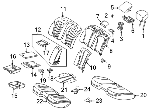 Mercedes-Benz 223-920-91-04-8T99 OUTER COV., RR SEAT BACKR
