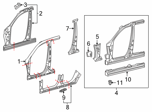 000-991-11-33 Mercedes-Benz Inner Aperture Panel Rivet
