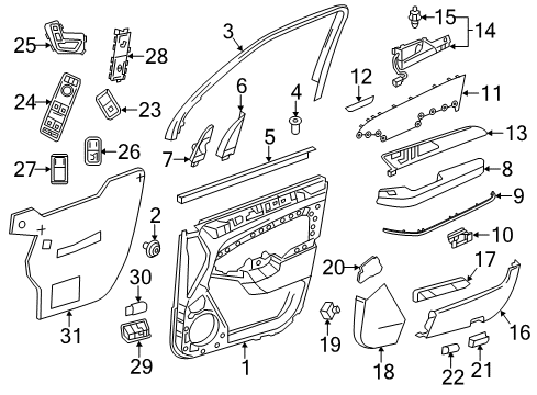 Mercedes-Benz 166-905-43-00-65-9107 SWITCH BLOCK Mercedes-Benz 166-905-43-00-65-9107 SWITCH BLOCK