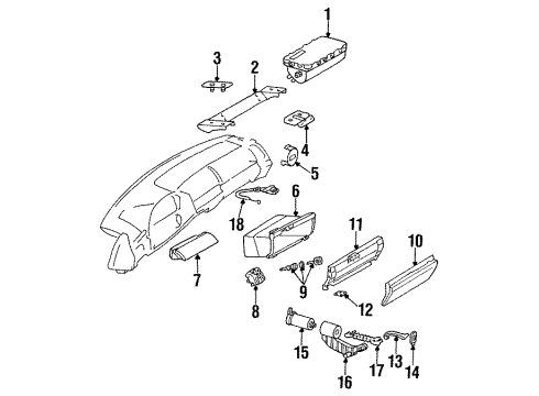Mercedes-Benz 140-680-10-98 Glove Box Door Mercedes-Benz 140-680-10-98 Glove Box Door