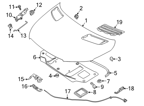 Mercedes-Benz 000000-004595 Lower Latch Bolt 000000-004595 Mercedes-Benz Lower Latch Bolt