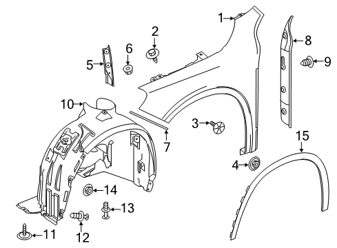 Mercedes-Benz 156-889-01-25-64 FENDER GAP COVER Mercedes-Benz 156-889-01-25-64 FENDER GAP COVER