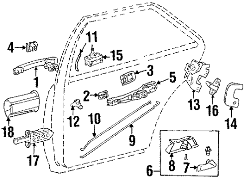 Mercedes-Benz 124-733-00-39 Lock Rod 124-733-00-39 Mercedes-Benz Lock Rod