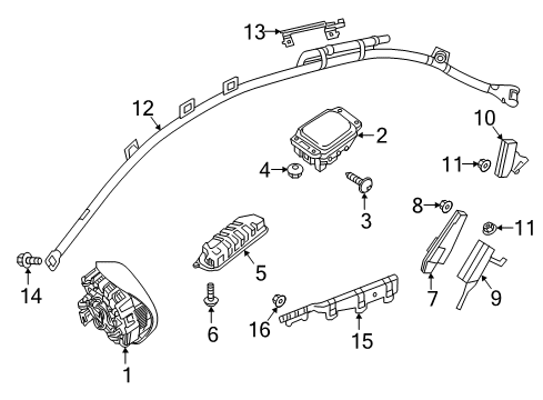 Mercedes-Benz 000-860-47-00-9116 Driver Inflator Module 000-860-47-00-9116 Mercedes-Benz Driver Inflator Module