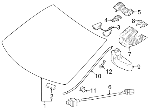 Mercedes-Benz 247-670-33-01 WINDSHIELD Mercedes-Benz 247-670-33-01 WINDSHIELD