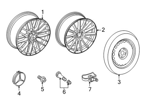 Mercedes-Benz 223-401-38-00-64-7X23 DISK WHEEL Mercedes-Benz 223-401-38-00-64-7X23 DISK WHEEL