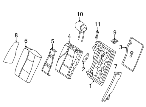 Mercedes-Benz 167-920-05-23-8U01 Cover, Seat Backrest