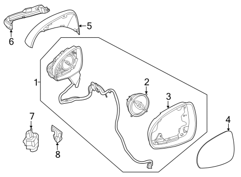 294-811-05-00 Mercedes-Benz Mirror Assembly Seal