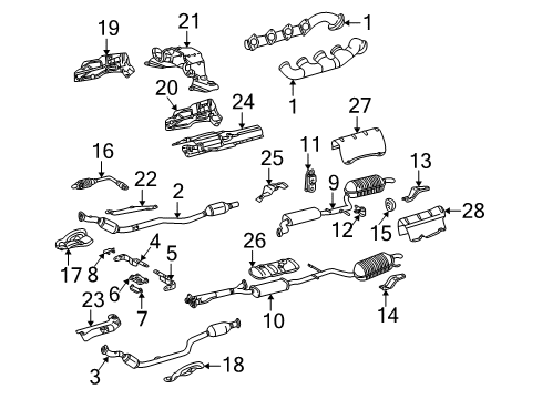 Mercedes-Benz 215-490-09-21 Muffler 215-490-09-21 Mercedes-Benz Muffler