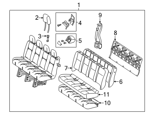 Mercedes-Benz 907-950-73-00-9D88 FOUR SEATER BENCH