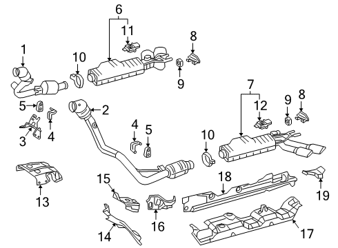Mercedes-Benz 463-490-10-04 EXHAUST GAS LINE, REAR 463-490-10-04 Mercedes-Benz EXHAUST GAS LINE, REAR