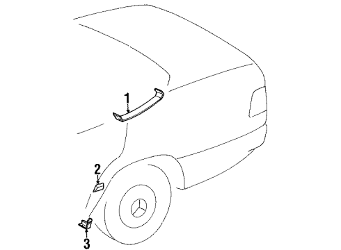 124-698-23-80 Mercedes-Benz Upper Molding