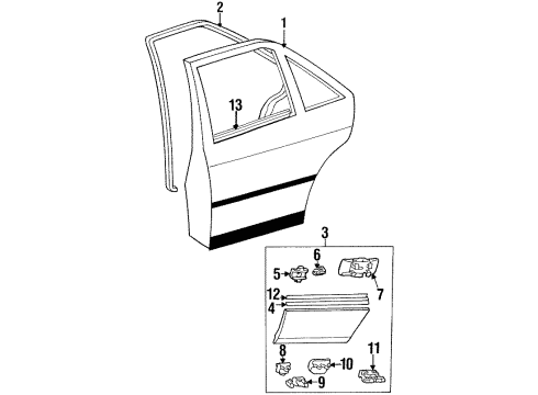 124-730-17-05-67 Mercedes-Benz Door Shell